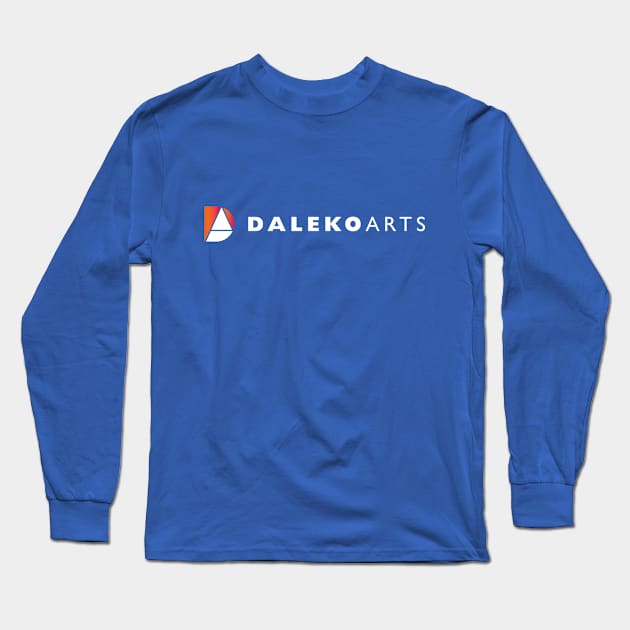 Daleko logo - orange w light horizontal Long Sleeve T-Shirt by DalekoArts